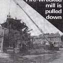 35-334 The Old Gasworks being demolished after a fire Gas Lane Wigston Magna