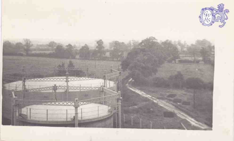 30-215 Wigston Gas Works October 1966 view of the Gas Holders now supplied on a branch from the trunk pipeline