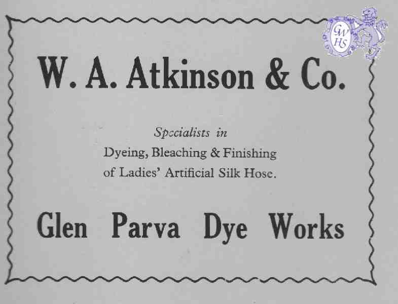 20-058 W A Atkinson & Co Dyers Glen Parva Advert