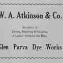 20-058 W A Atkinson & Co Dyers Glen Parva Advert