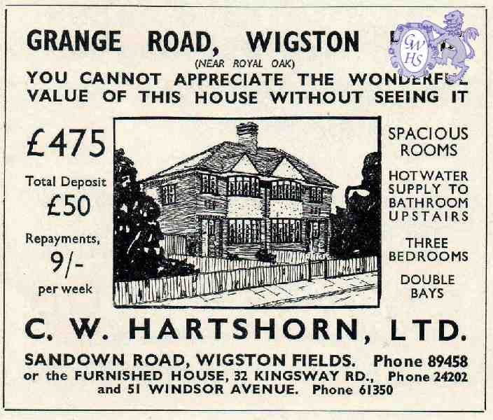 30-587 Grange Road Wigston Fields house advert