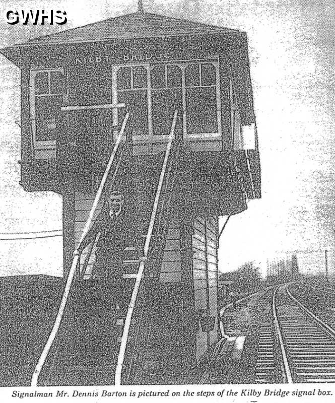 15-011a Dennis Barton Signalman at Kilby  Bridge signal box