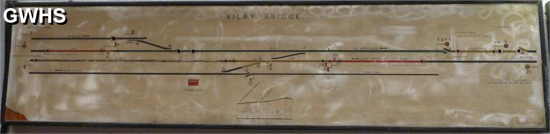 23-365 Kilby Briadge Signal Box Line Coverage chart taken at Swanwick Museum 2013