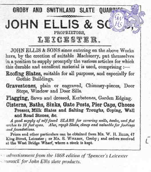 15-029 Advert for John Ellis & Sons 1868 edition of the Spencers Leicester Almanak