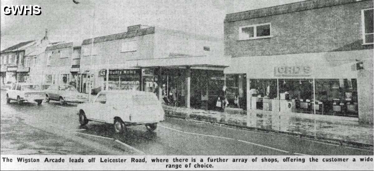 34-185 The Wigston Arcade Leicester Road Wigston Magna 1978