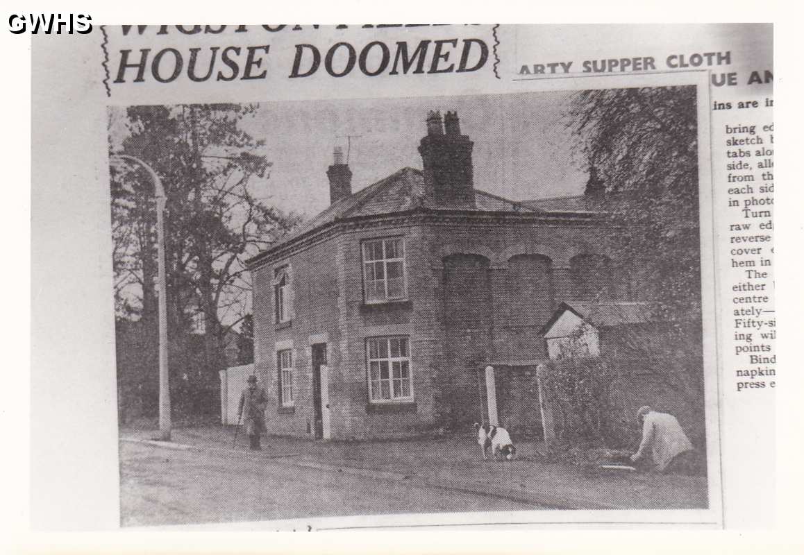 8-135 House awaiting demolition Leicester Road Wigston Magna now Fir Tree Close