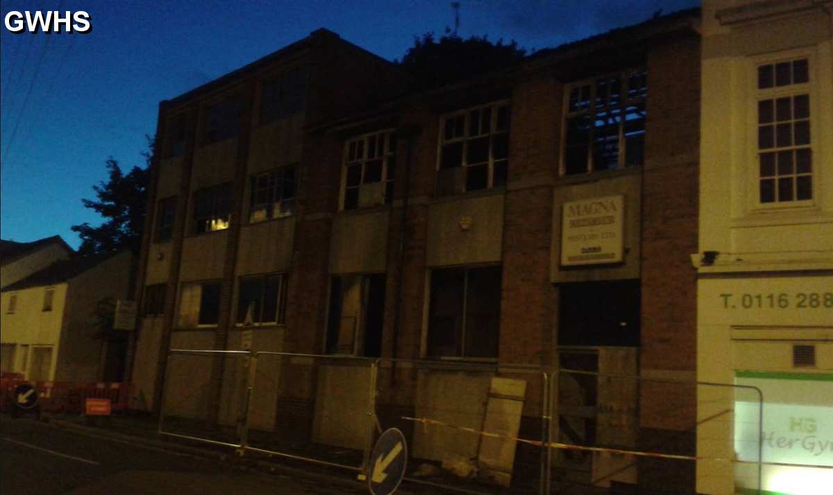 30-660 Cooke & Hurst factory Long Street Wigston Magna after the fire in 2016