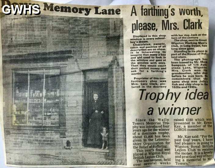 32-533 Mrs Lucy Clark confectionery shop Long Street Wigston Magna