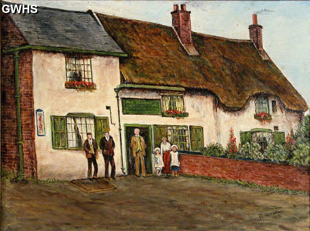 33-437 The Durham Ox Long Street Wigston Magna painted by R Wichall 1921