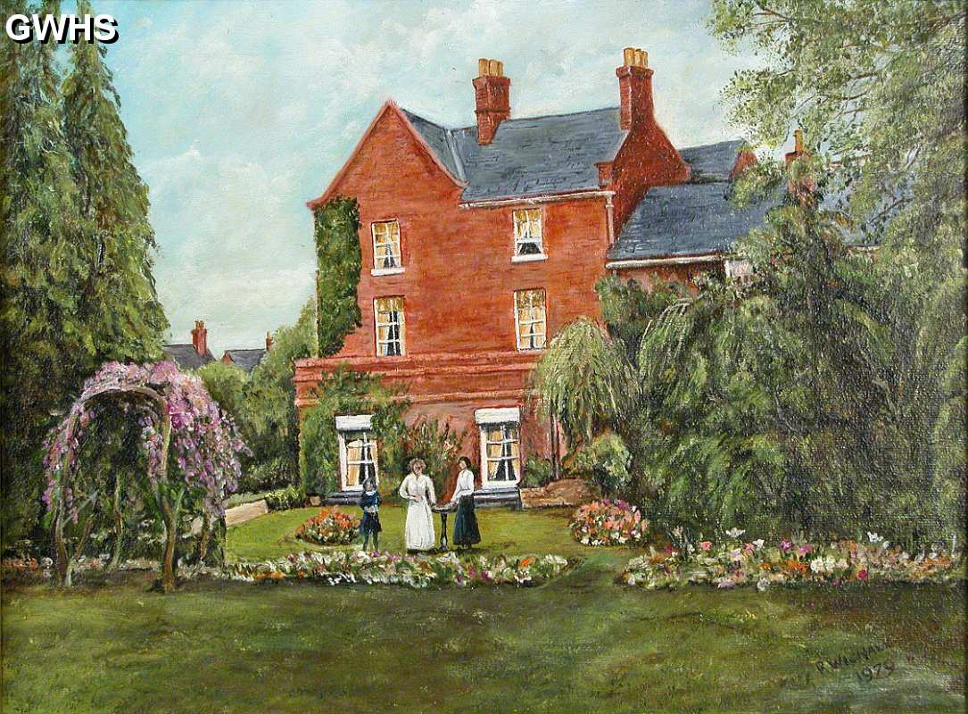 33-441 The back garden of Avenue House Long Street Wigston Magna painted by R Wignall 1979