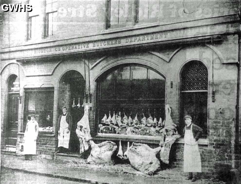 34-592 Wigston Co-operative Butchers shop Long Street Wigston Magna 1906
