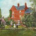 33-441 The back garden of Avenue House Long Street Wigston Magna painted by R Wignall 1979