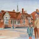 33-450 Long Street School Wigston Magna painted by Donald E Green 1989