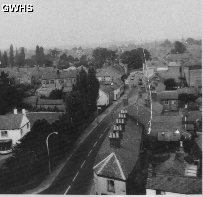 23-029 View from All Saints' Church looking along Long Street in 1950 - Wigston Magna