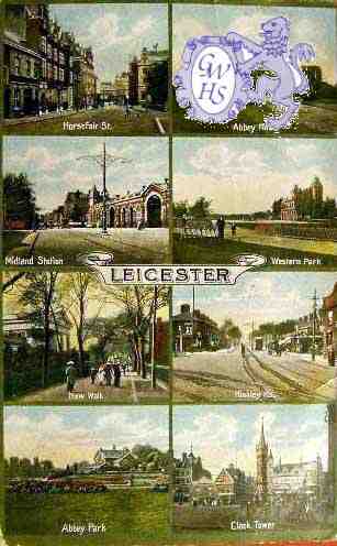 1-2 Postcard scenes of Leicester
