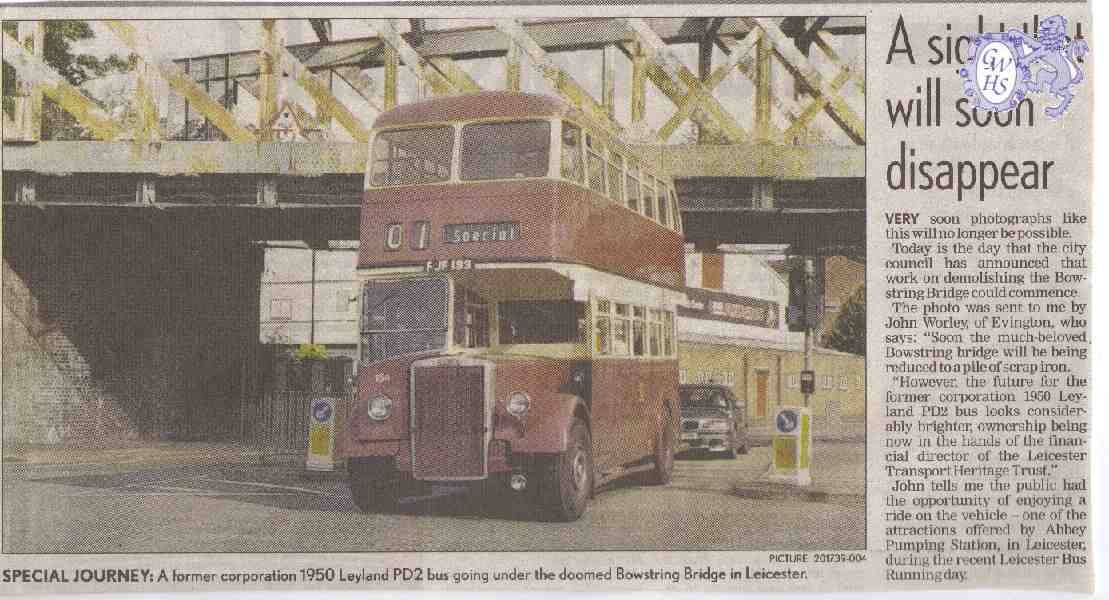 29-420 Bowspring Bridge Leicester 1950