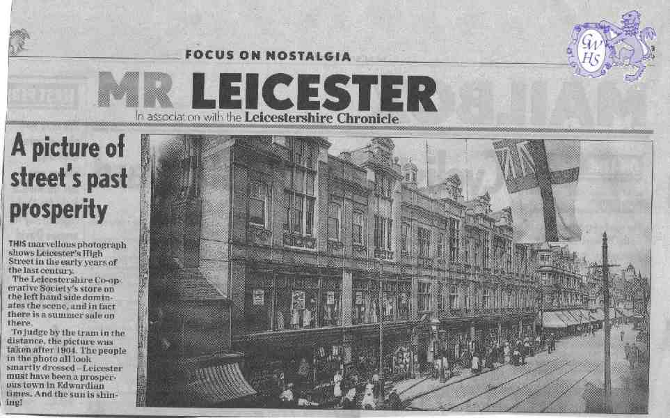 29-465 Leicestershire Co-operative Society High Street Leicester circa 1904