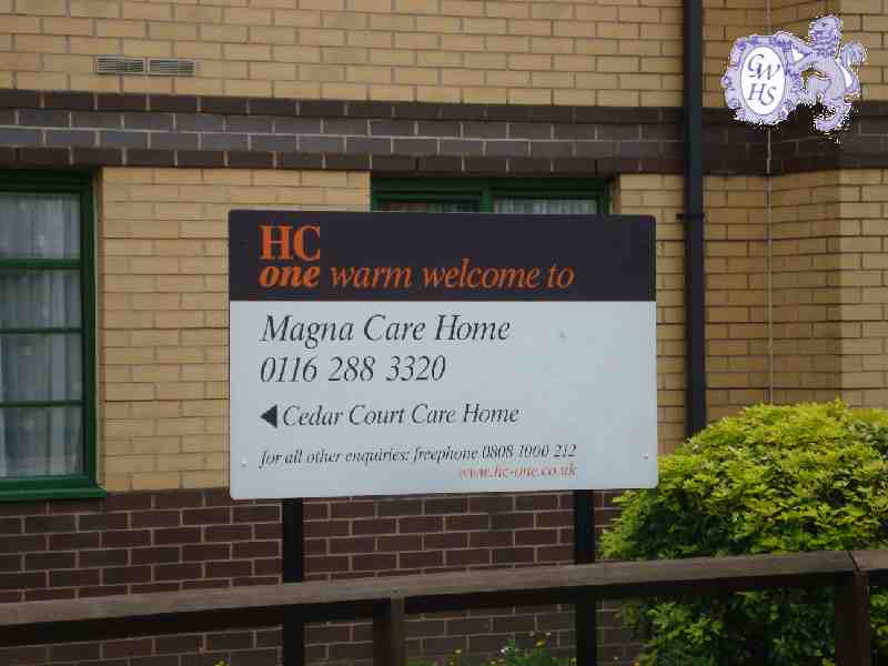 23-350  Sign outside the Cedar Court Care Home Long Street Wigston Magna June 2013