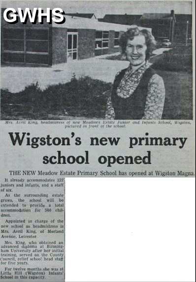 33-374 Wigston Meadows Primary School opened September 1973