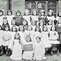 30-894 National School Wigston 1908 Mary Bolton is top row next to the Teacher 