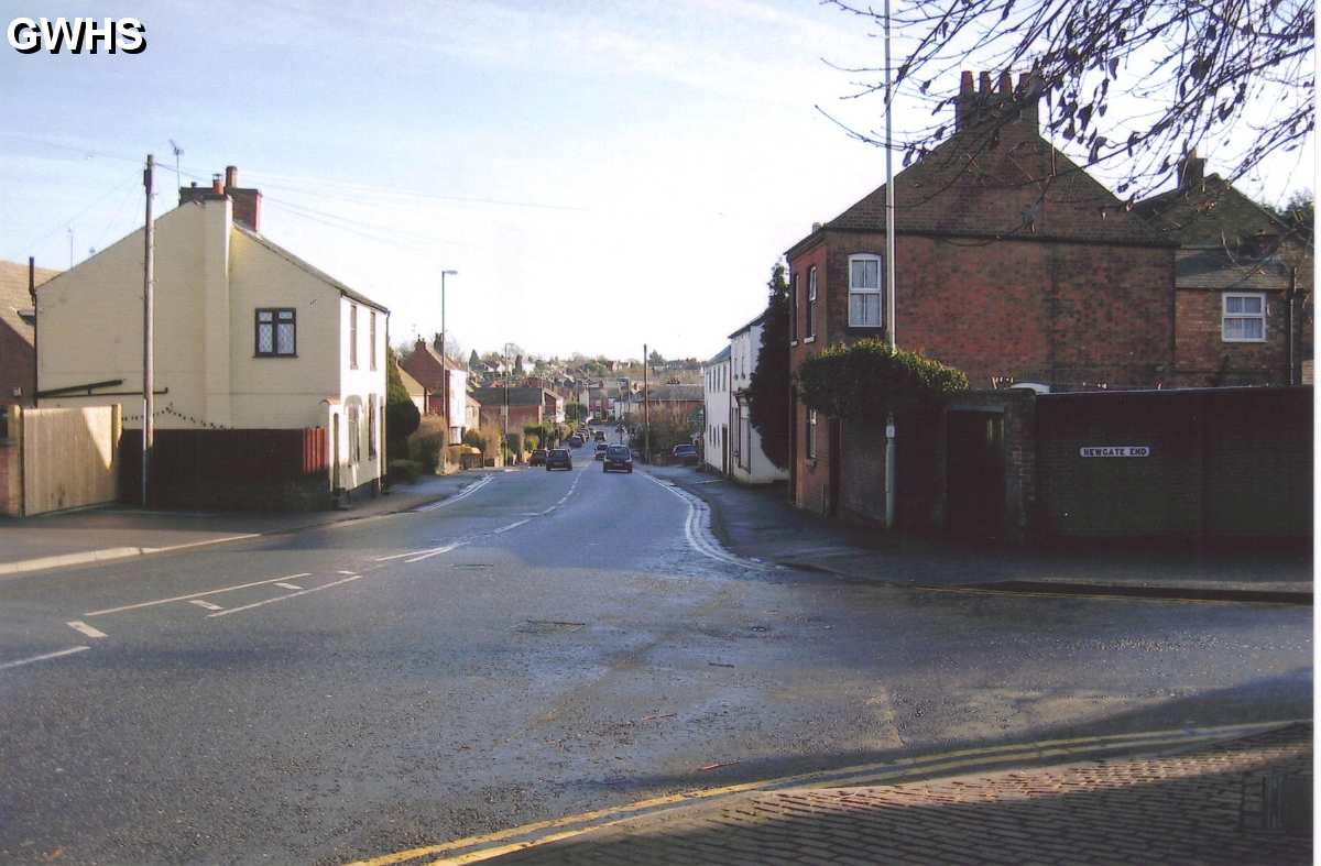 19-249 view down Moat Street from All Saint's church with site of Pinfold on the right taken 2012