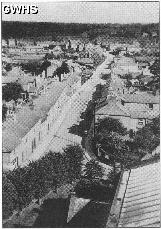 22-172 Moat Street Wigston Magna circa 1934 taken from tower of All Saint's Church 
