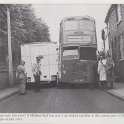 22-032 Midland Red bus stuck on Moat Street Wigston July 1962