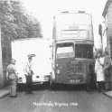 26-138a Midland Red Bus stuck in Moat Street Wigston 1960