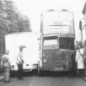 26-138b Midland Red Bus stuck in Moat Street Wigston 1960
