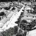 35-300 Picture from Tower of All Saints Church looking down Moat Street - Note that the wall to the oinfold is still in place