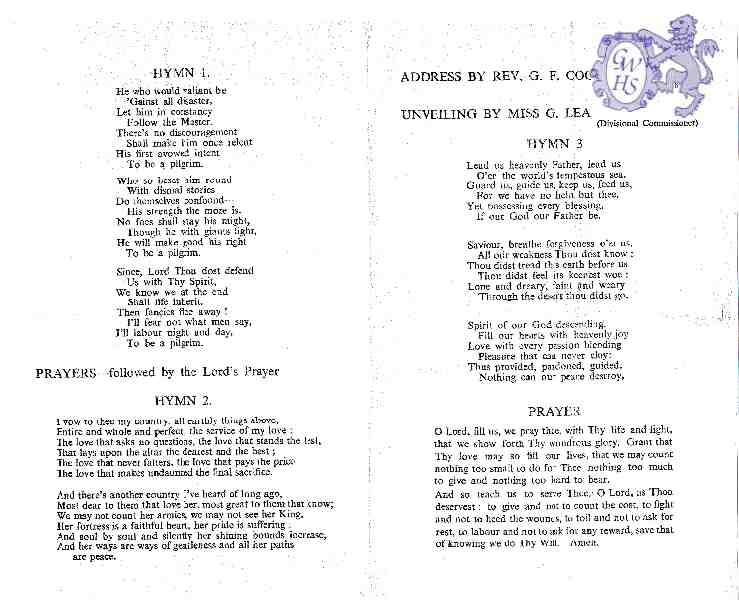 30-642 Rememberance & Thanksgiving Service for Dr Wynn Barnley and Miss Florence May Barnley 1962 part 2