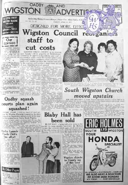 31-289 Wigston Council reorganises April 1971
