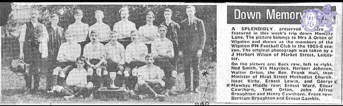 31-389 Wigston Football Club 1905 Wigston Magna