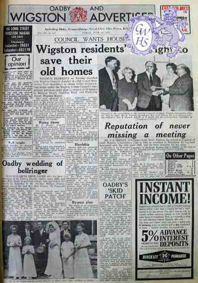 32-039 Residents try to save homes Oadby & Wigston Advertiser, July 30th 1971