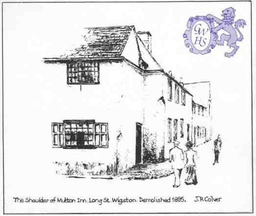 15-141 The Shoulder of Mutton Inn Long Street Wigston Magna - Demolished 1895 - J R Colver