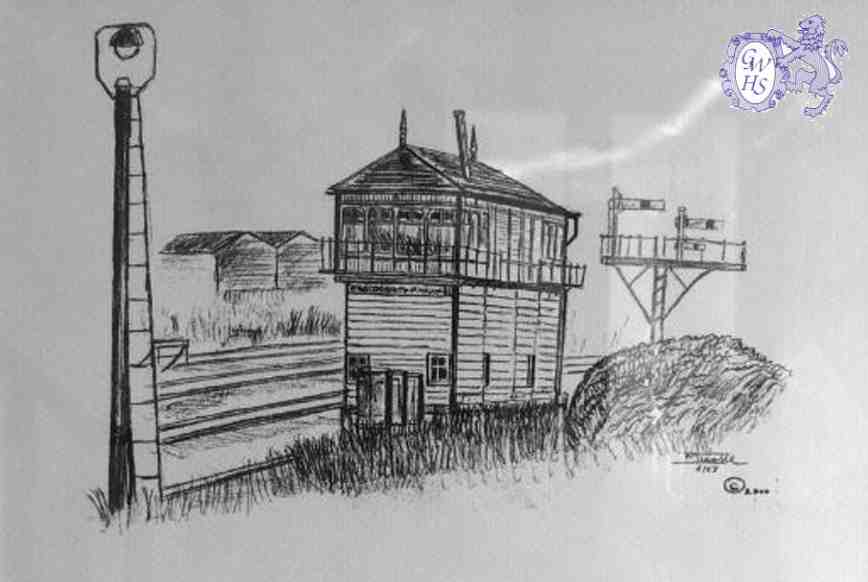 31-245 Signal Box infront of Midland Cottages Wigston Magna