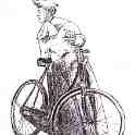 15-132 Lady on Bicycle - J R Colver