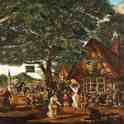 26-093 Village Feast - painting of old Wigston Magna