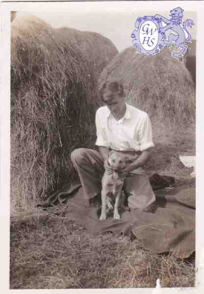 6-5 Duncan Lucas with Rufus the dog Wigston Magna 1950's