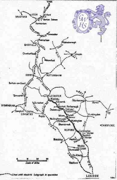 14-221 Leicester to London Railway Map