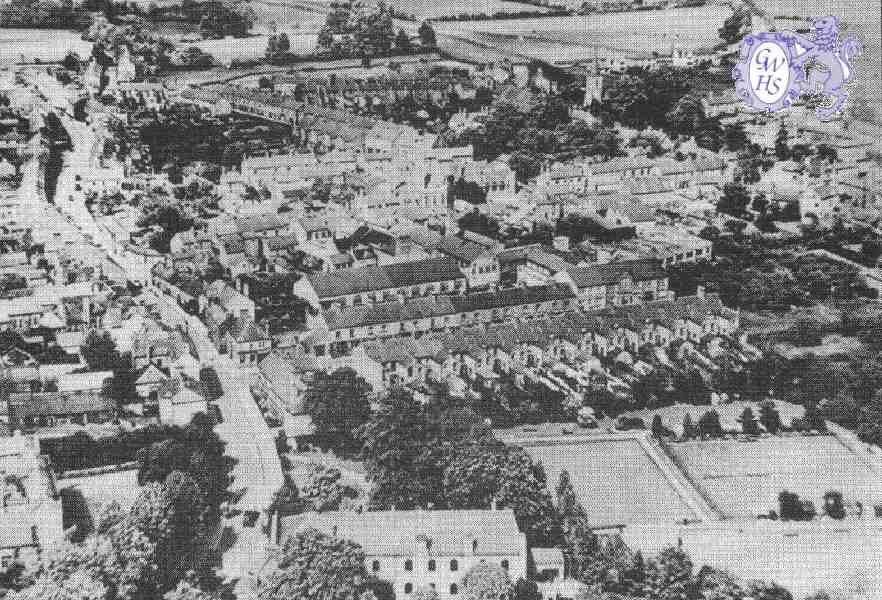 22-157 Aerial View of Long Street Wigston Magna circa 1930