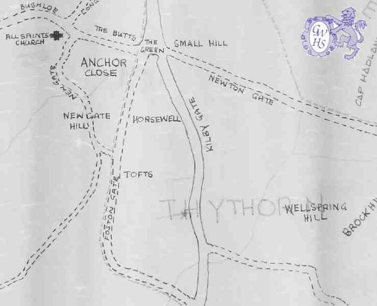 23-380c Wigston Magna Mediaeval Fields and Footpaths map