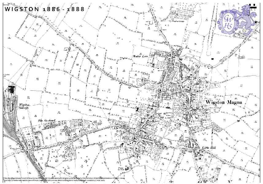 23-387 Wigston Map 1886 -1888