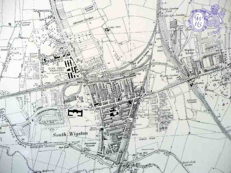 23-445 Map of Wigston Railway Junction