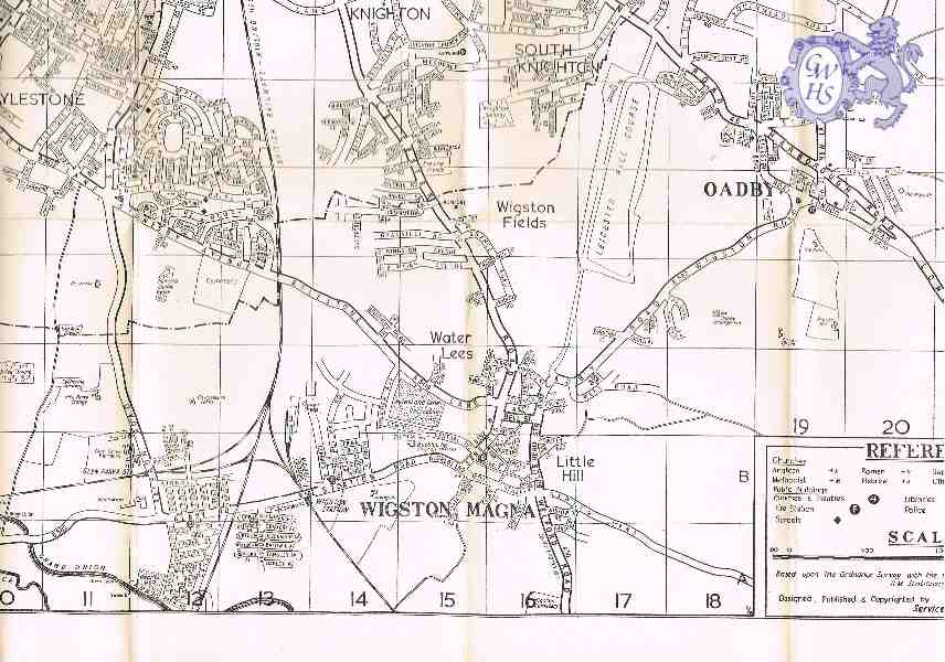 26-130 Wigston Map circa 1948