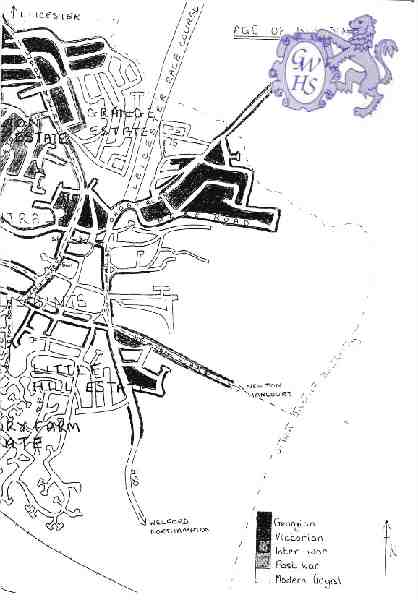 26-368 Wigston Magna Map circa 1965