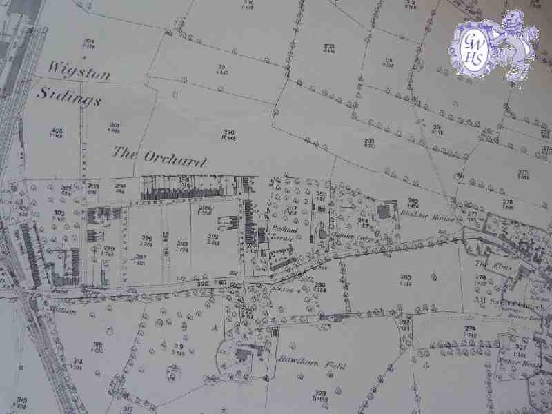 29-080 1886 OS Map of Station Road Wigston Magna