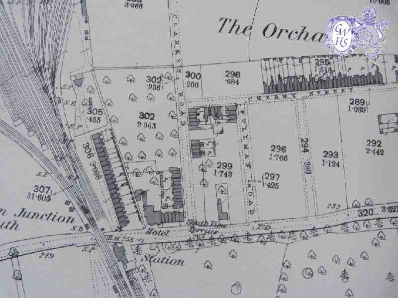 29-081 1886 OS Map of Station Road Wigston Magna