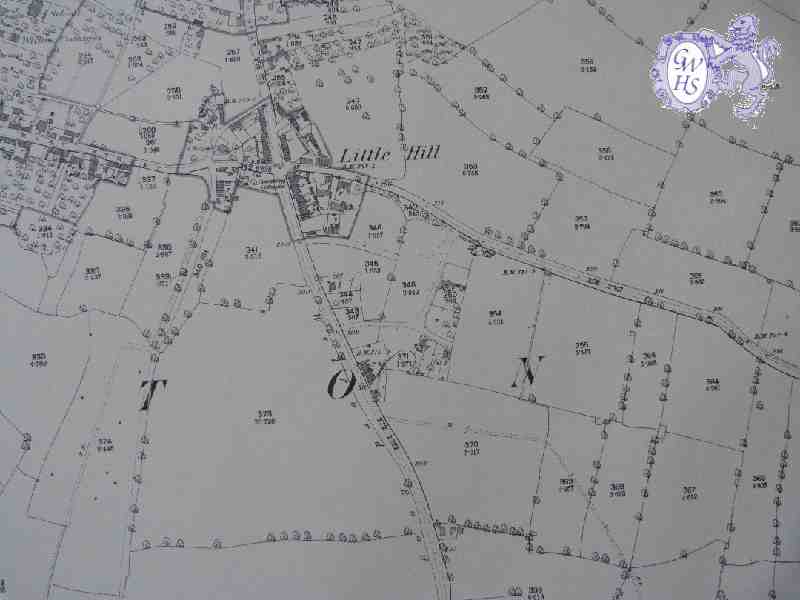29-084 1886 OS Map of Newton Lane and Welford Road Wigston Magna