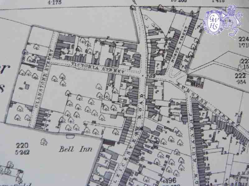 29-087 1886 OS Map of Burgess Street Wigston Magna